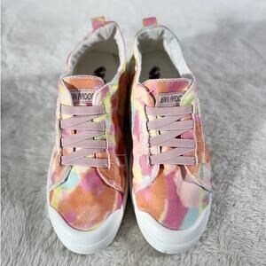Jenn Ardor Casual Canvas Low-Top Sneakers Colorful Tie-dye Style Size 7.5
